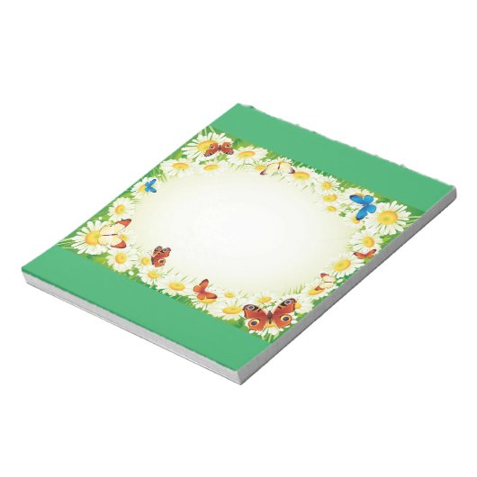 Butterflies met Daisies Notitieblok (Linkerzijde)