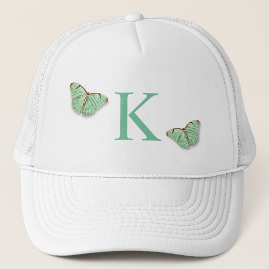  Butterflies met Elk Monogram Trucker Pet (Voorkant)