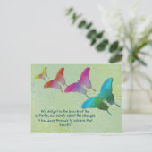 Butterflies met Gezegde Briefkaart (Staand voorkant)