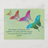 Butterflies met Gezegde Briefkaart (Voorkant)