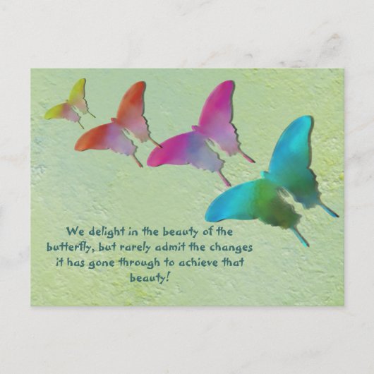 Butterflies met Gezegde Briefkaart (Voorkant)