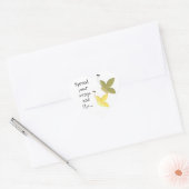  Butterflies met Gezegde Hart Sticker (Envelop)