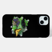 Butterflies met lederen regendruppels Case-Mate iPhone case (Achterkant (horizontaal))