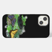 Butterflies met lederen regendruppels iPhone hoesje (Achterkant horizontaal)