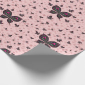 Butterflies met mapelbladeren cadeaupapier (Hoek)