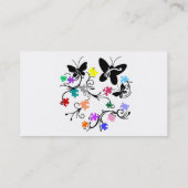 Butterflies met puzzelstukjes visitekaartje (Achterkant)