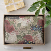 Butterflies met rode en witte Rozen ontkoppelen Tissuepapier (Geschenk)