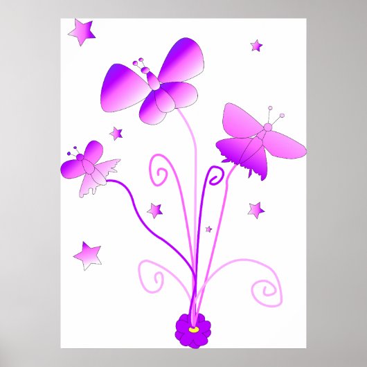Butterflies met ventilator Poster (Voorkant)