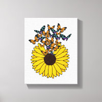 Butterflies met zonnebloem