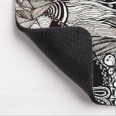 Butterflies met zwart en wit design muismat (Hoek)