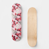Butterflies Moderne Natuur Girly Pink Persoonlijk Skateboard (Voorkant)