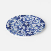 Butterflies Moderne Waterverf Blue Papieren Bordje (Gekanteld)