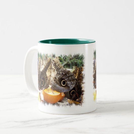 BUTTERFLIES MOK met tweetonige KOFFIE (Voorkant links)