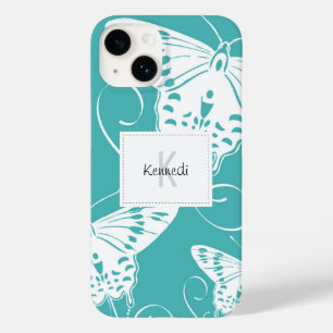Butterflies Monogram Patroon Case-Mate iPhone 14 Hoesje