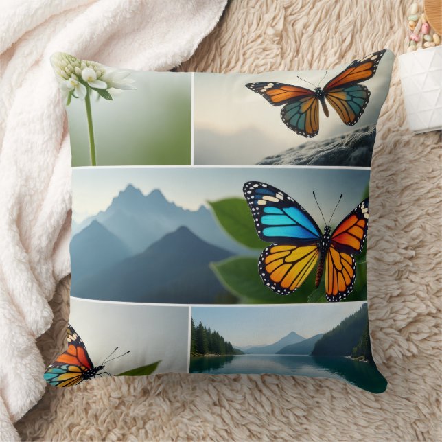 Butterflies, Mountains, and Lakes Kussen (Deken)