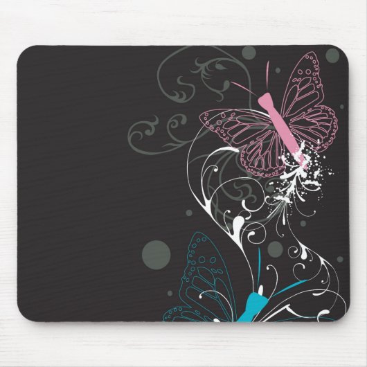 Butterflies Mousepad Muismat (Voorkant)