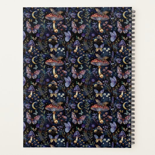 Butterflies Mushrooms & Botanical Moonlit Pattern Planner (Achterkant)