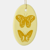 Butterflies Mustard Gold en Geel Keramisch Ornament (Rechts)