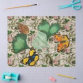 Butterflies, muziek en bladeren ontkoppelen tissuepapier (Craft)