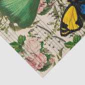 Butterflies, muziek en bladeren ontkoppelen tissuepapier (Detail)