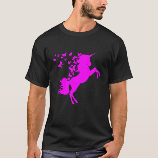 Butterflies N Unicorns Magical Fairies T-shirt (Voorkant)