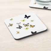 Butterflies neergeschoten op wit drankjes onderzetter (Linkerzijde)