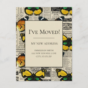  Butterflies Newspaper Briefkaart