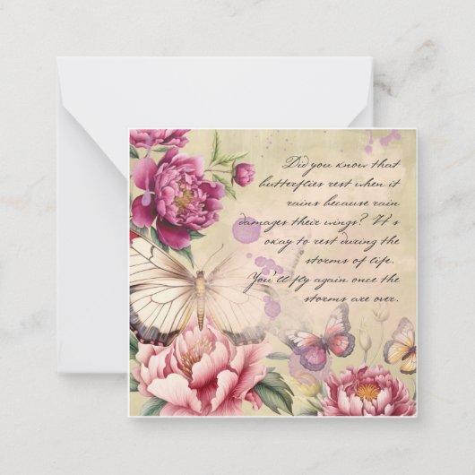Butterflies Notitiekaartje (Voorkant)