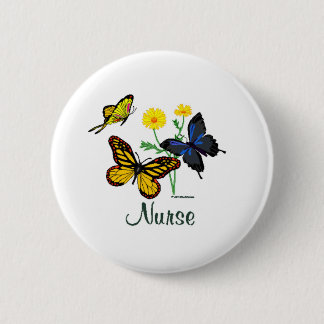 Butterflies Nurse Ronde Button 5,7 Cm