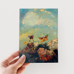 Butterflies | Odilon Redon Briefkaart<br><div class="desc">Butterflies (1910) van de Franse kunstenaar Odilon Redon. Origineel kunstschilderij is olie op doek die kleurrijke abstracte vlinders tegen een blauwe achtergrond toont. Gebruik de ontwerphulpmiddelen om douanetekst toe te voegen of het afbeelding te personaliseren.</div>