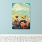 Butterflies | Odilon Redon Canvas Afdruk (Insitu (Houten vloer))