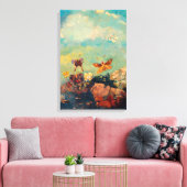 Butterflies | Odilon Redon Canvas Afdruk (Insitu (Woonkamer))