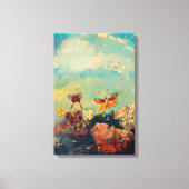Butterflies | Odilon Redon Canvas Afdruk (Voorkant)