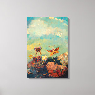 Butterflies Odilon Redon Canvas Afdruk