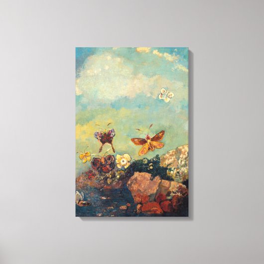Butterflies | Odilon Redon Canvas Afdruk (Voorkant)
