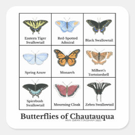 Butterflies of Chautauqua Vierkante Sticker