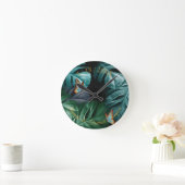 Butterflies of Paradise Tropical Splash in Blues, Ronde Klok (Huis)