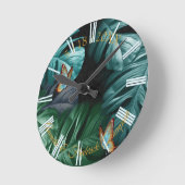 Butterflies of Paradise Tropical Splash in Blues, Ronde Klok (Hoek)