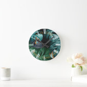 Butterflies of Paradise Tropical Splash in Blues, Ronde Klok (Huis)