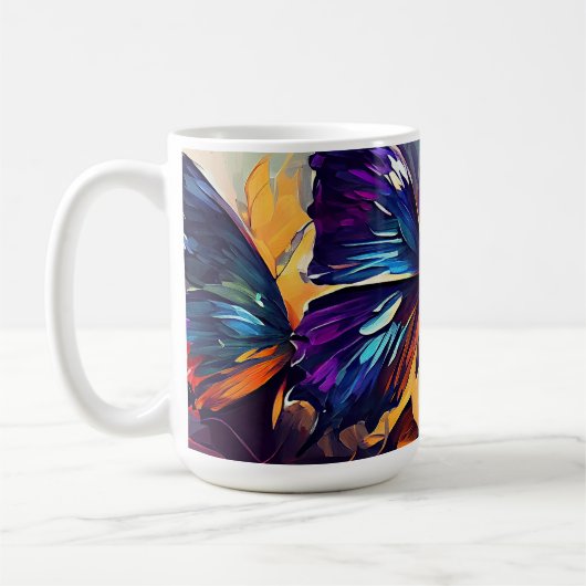 Butterflies Oil Painting Style design10 Coffee Mok (Links)