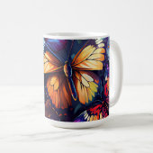 Butterflies Oil Painting Style design14 Coffee Mok (Voorkant rechts)