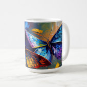 Butterflies Oil Painting Style design 3 Coffee Mok (Voorkant rechts)