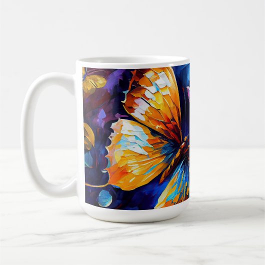 Butterflies Oil Painting Style design 3 Coffee Mok (Links)