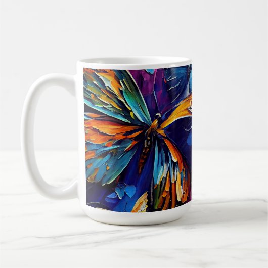 Butterflies Oil Painting Style design 9 Coffee Mok (Links)