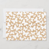Butterflies on Wood Pattern Baby shower Invitation Kaart (Achterkant)