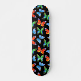 Butterflies op Black & Name of Text Persoonlijk Skateboard