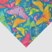 Butterflies op Blue Flutterby Summer Tissuepapier (Detail)