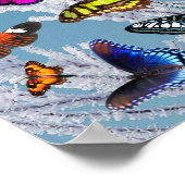 Butterflies op de takken. Natuur. Schaal. Poster (Hoek)