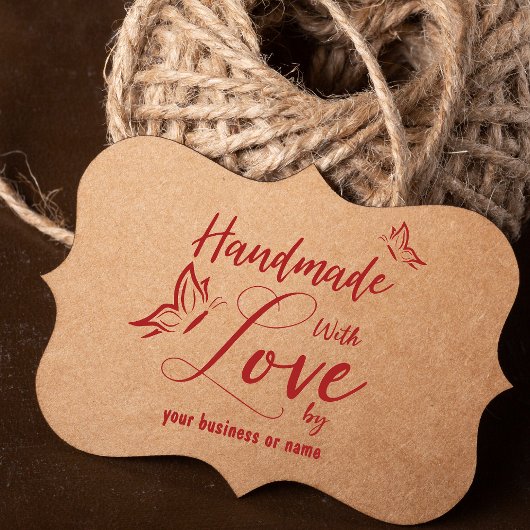 Butterflies op een Handgemaakt met het Citaat van  Rubberstempel