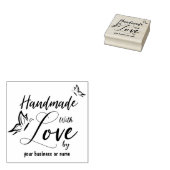 Butterflies op een Handgemaakt met het Citaat van  Rubberstempel (Gestempeld)